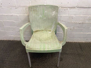 Green Plastic Outdoor Chairs - PRICE DROP