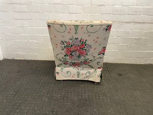 White Floral Print Arm Chair - PRICE DROP