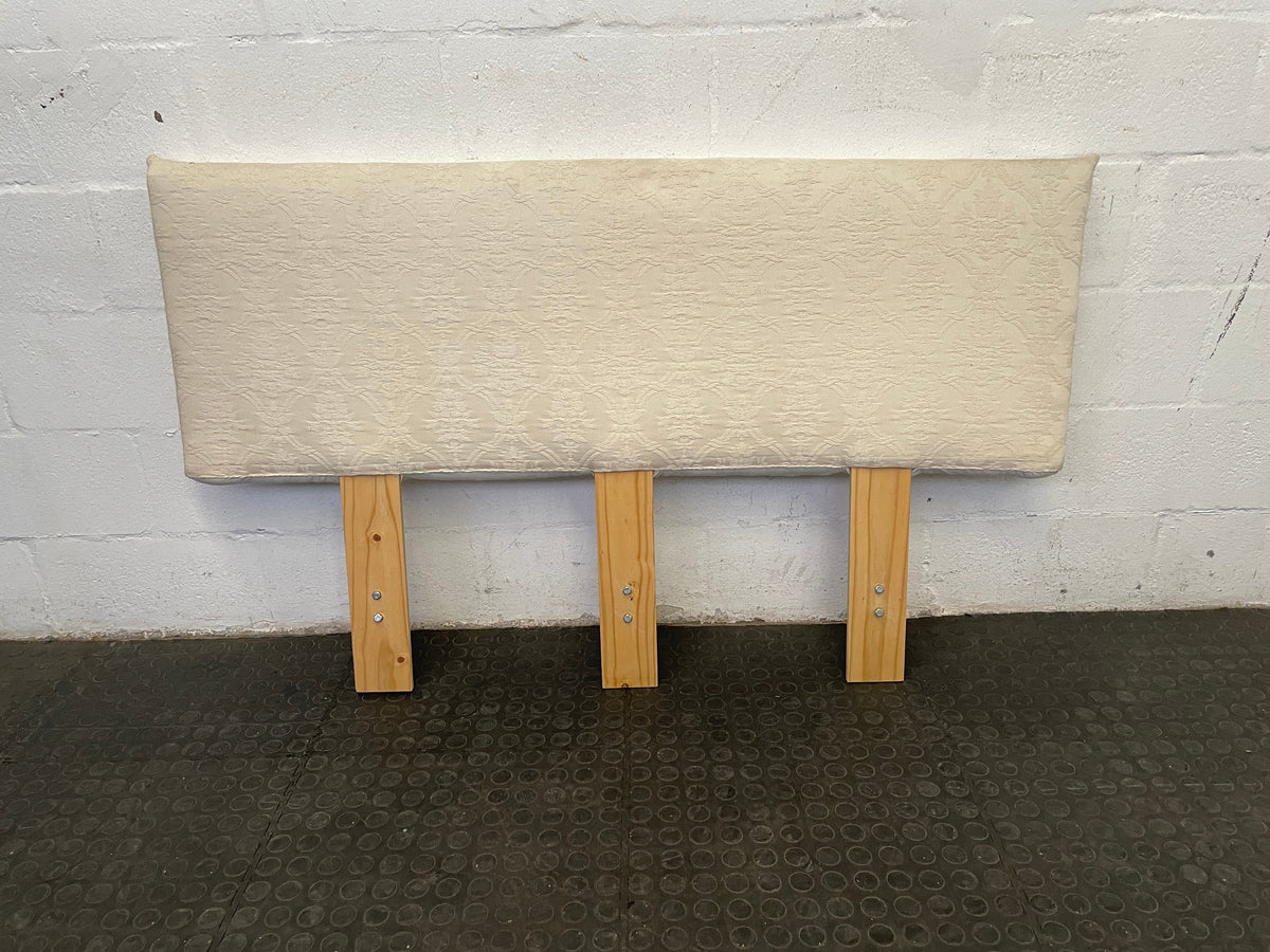 Cream Fabric Patterned Headboard - 2ndhandwarehouse.com