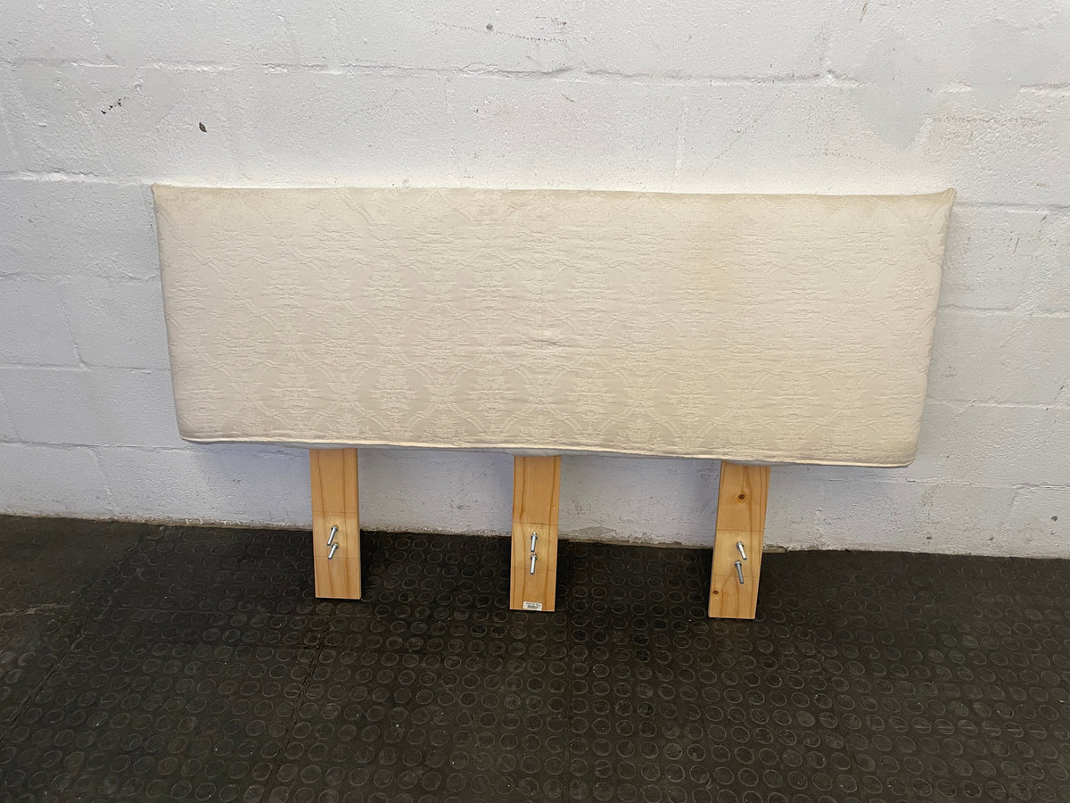 Cream Fabric Patterned Headboard - 2ndhandwarehouse.com