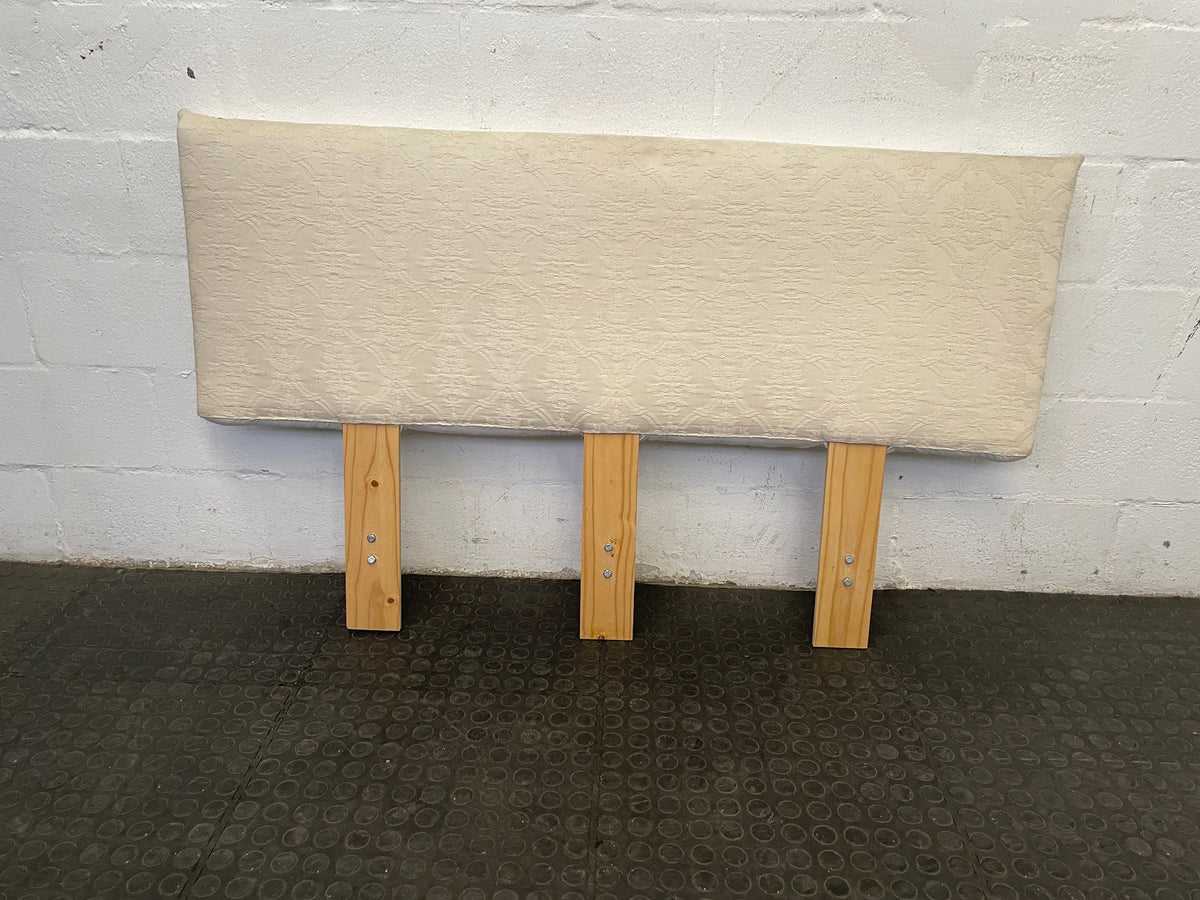 Cream Fabric Patterned Headboard - 2ndhandwarehouse.com