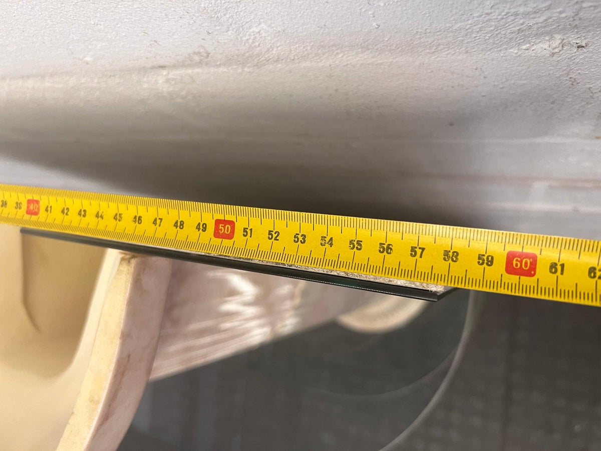 Marble Print Pillar Shelf with Mirror Backing (1m x 0.58m)