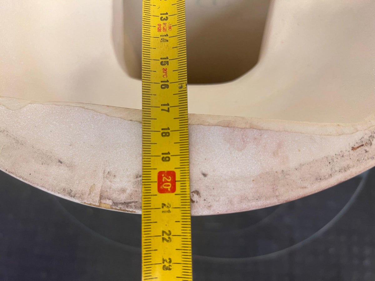 Marble Print Pillar Shelf with Mirror Backing (1m x 0.58m)