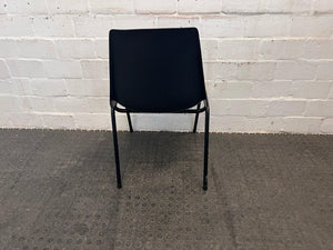 Black Plastic Chair with Steel Legs - PRICE DROP