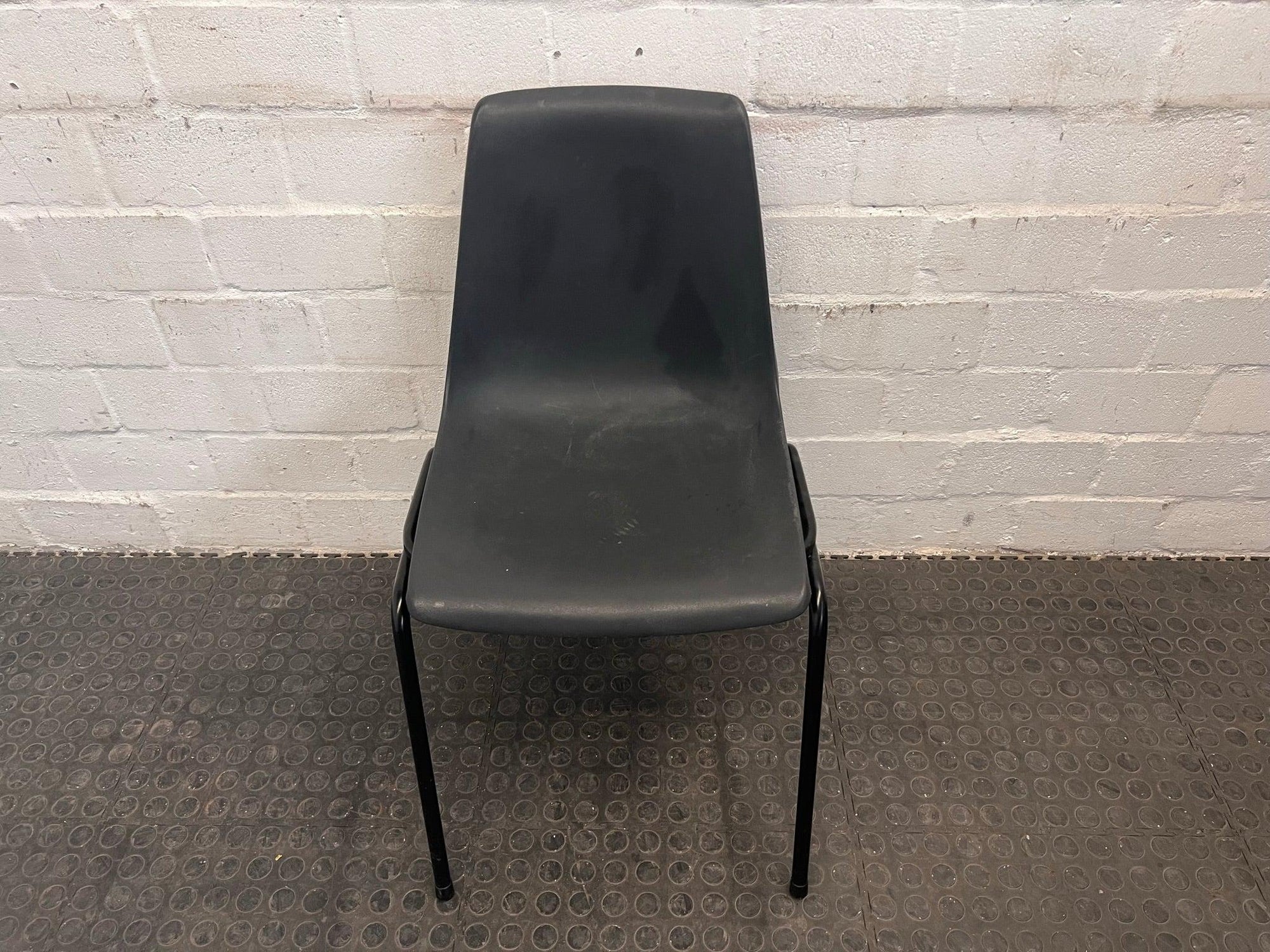 Black Plastic Chair with Steel Legs