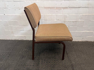 Brown Visitors Chair (Slightly Torn) - PRICE DROP