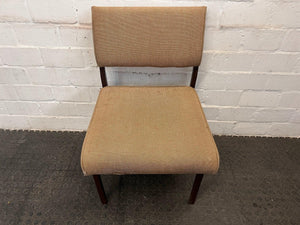 Brown Visitors Chair (Slightly Torn) - PRICE DROP