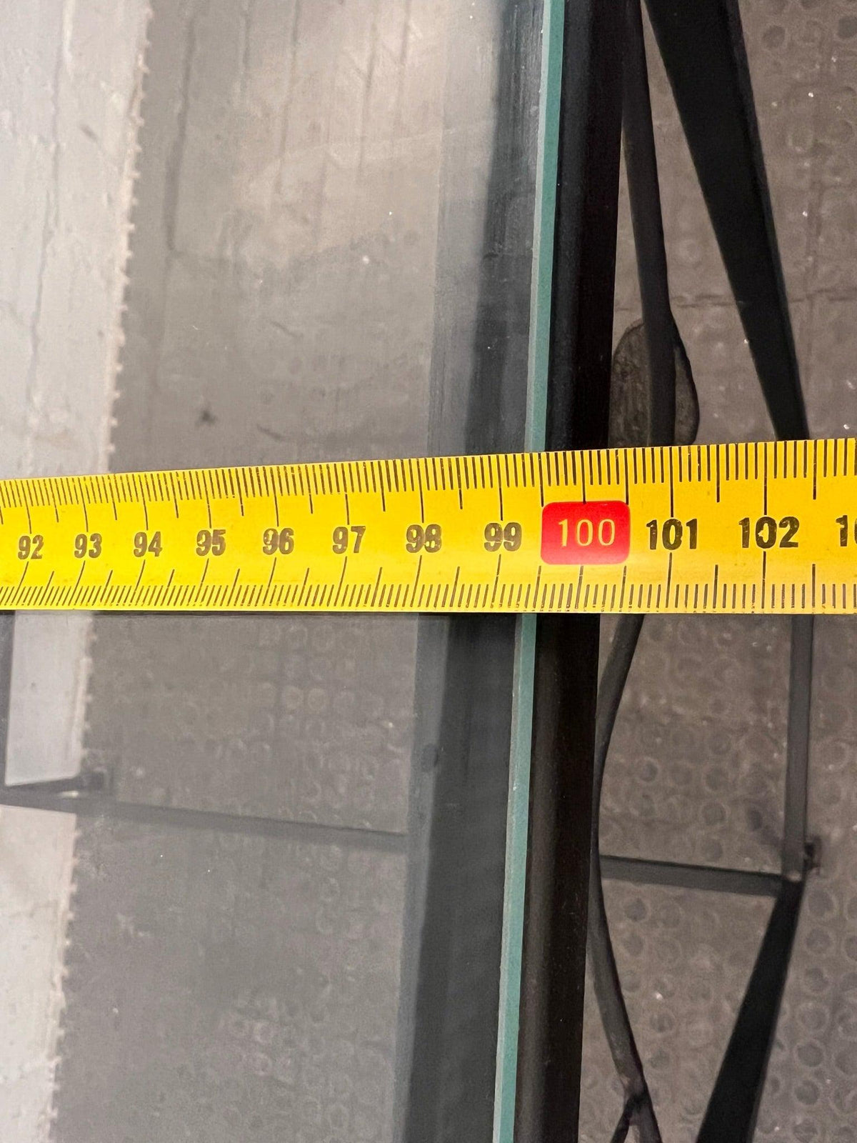 Black Frame Glass Top Table