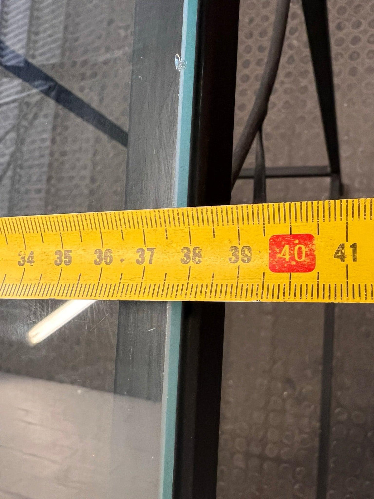 Black Frame Glass Top Table