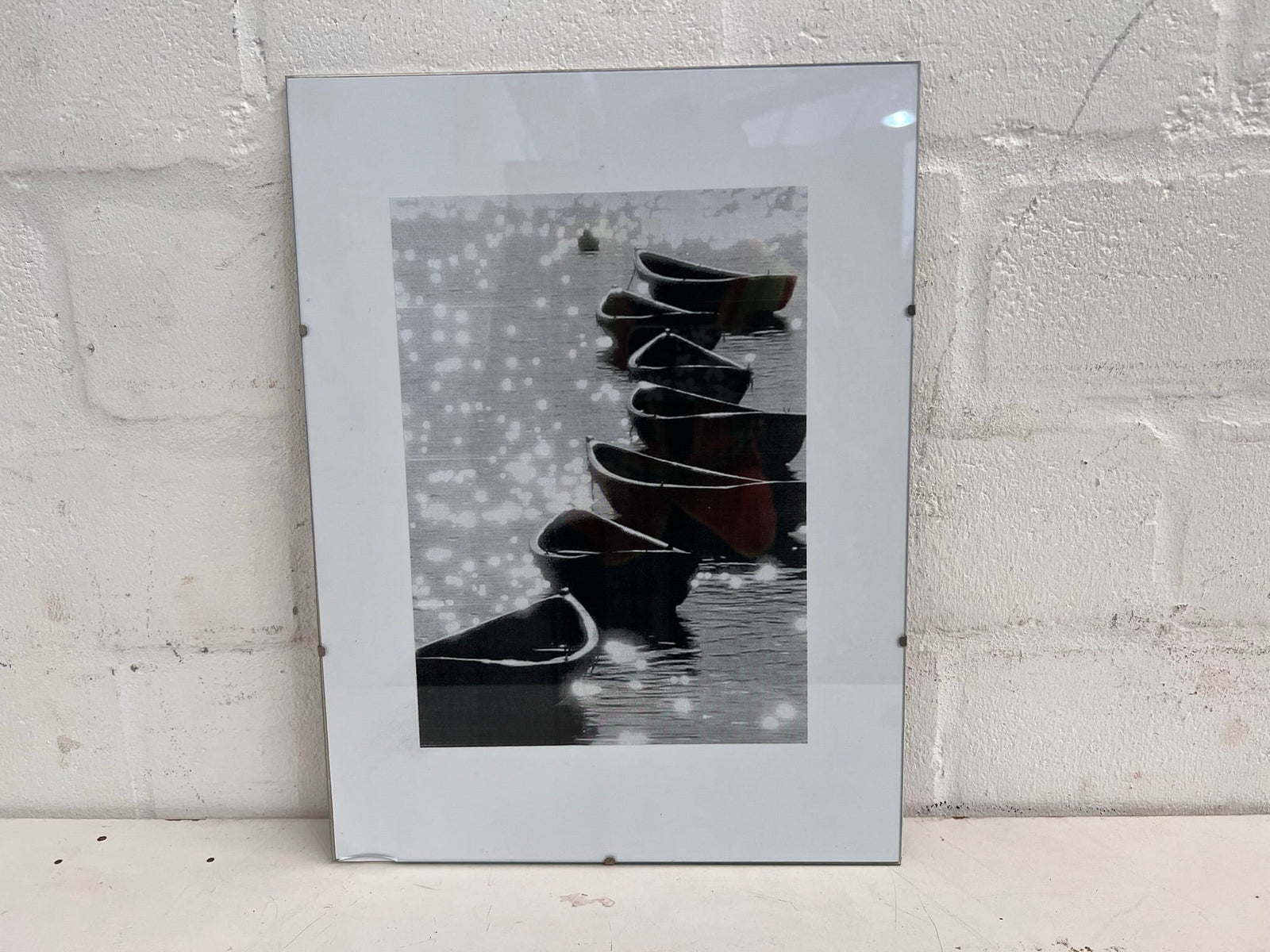 Black & White Boat Art