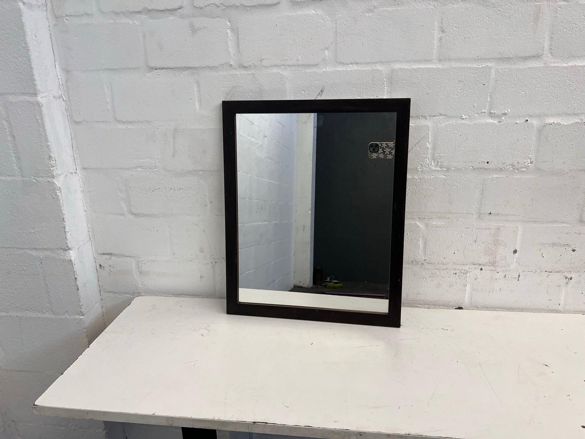Dark Framed Mirror 56cm x 45cm