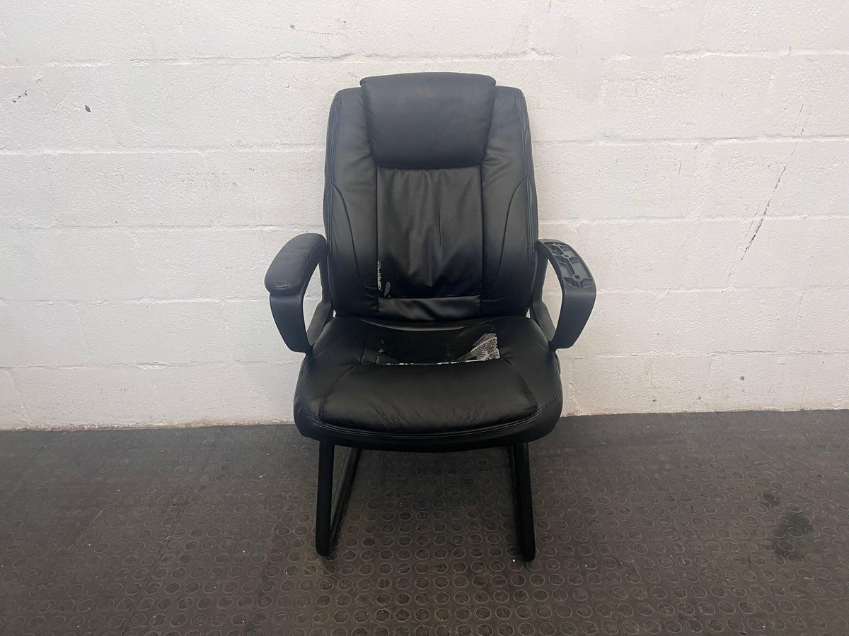 Padded Black Visitors Chair - PRICE DROP