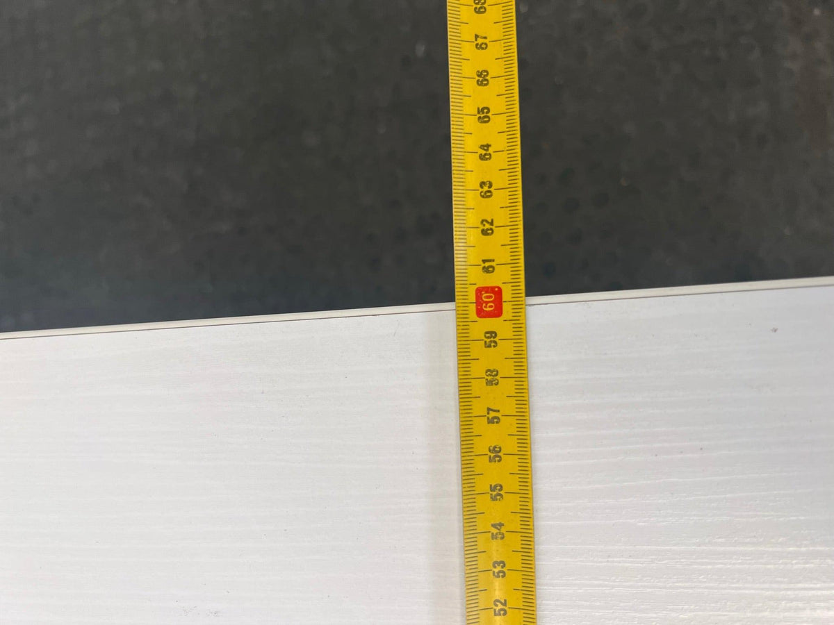 Four Drawer White Office Desk with Steel Legs- REDUCED