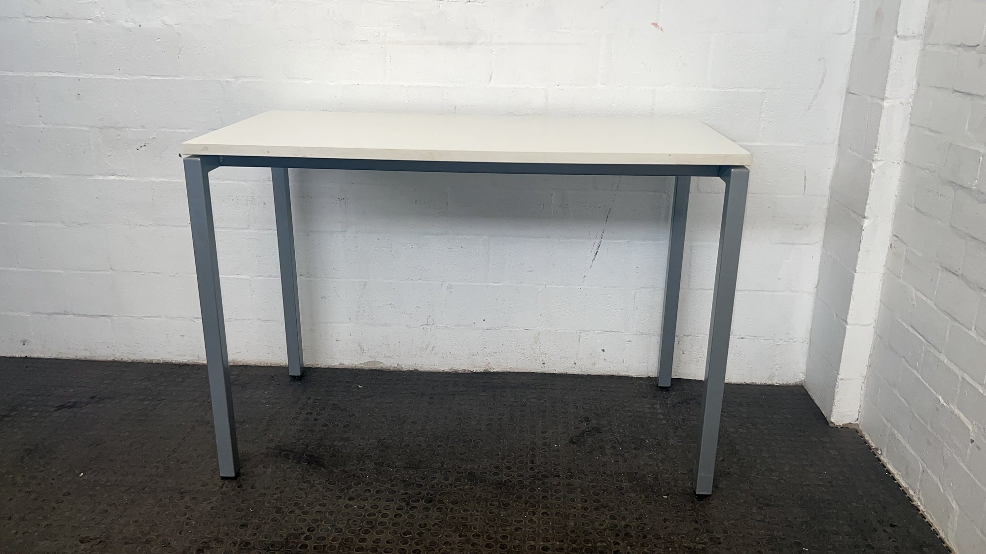 White Top Cafeteria Table with Steel Legs