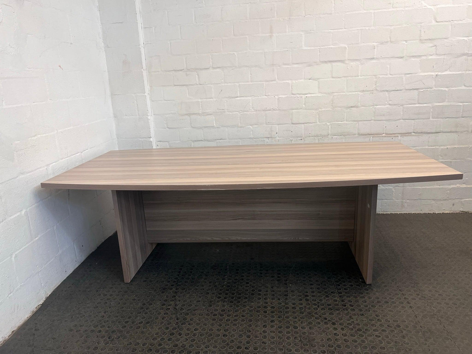 Grey Wood Print Boardroom Table