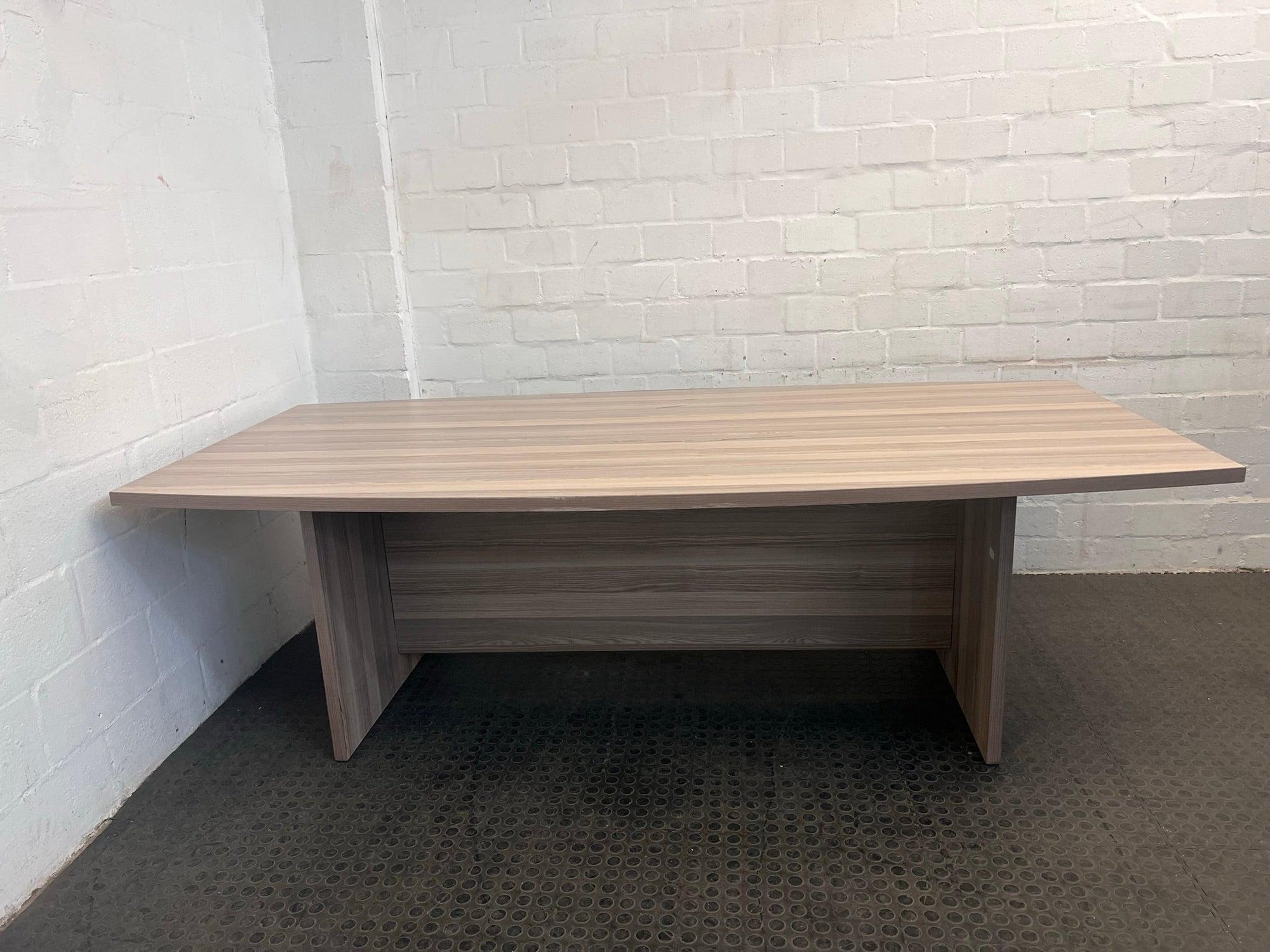 Grey Wood Print Boardroom Table - REDUCED