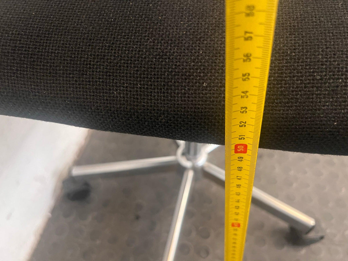 Black Mid-Back Office Chair with Red Frame (Damaged Arm Rests)