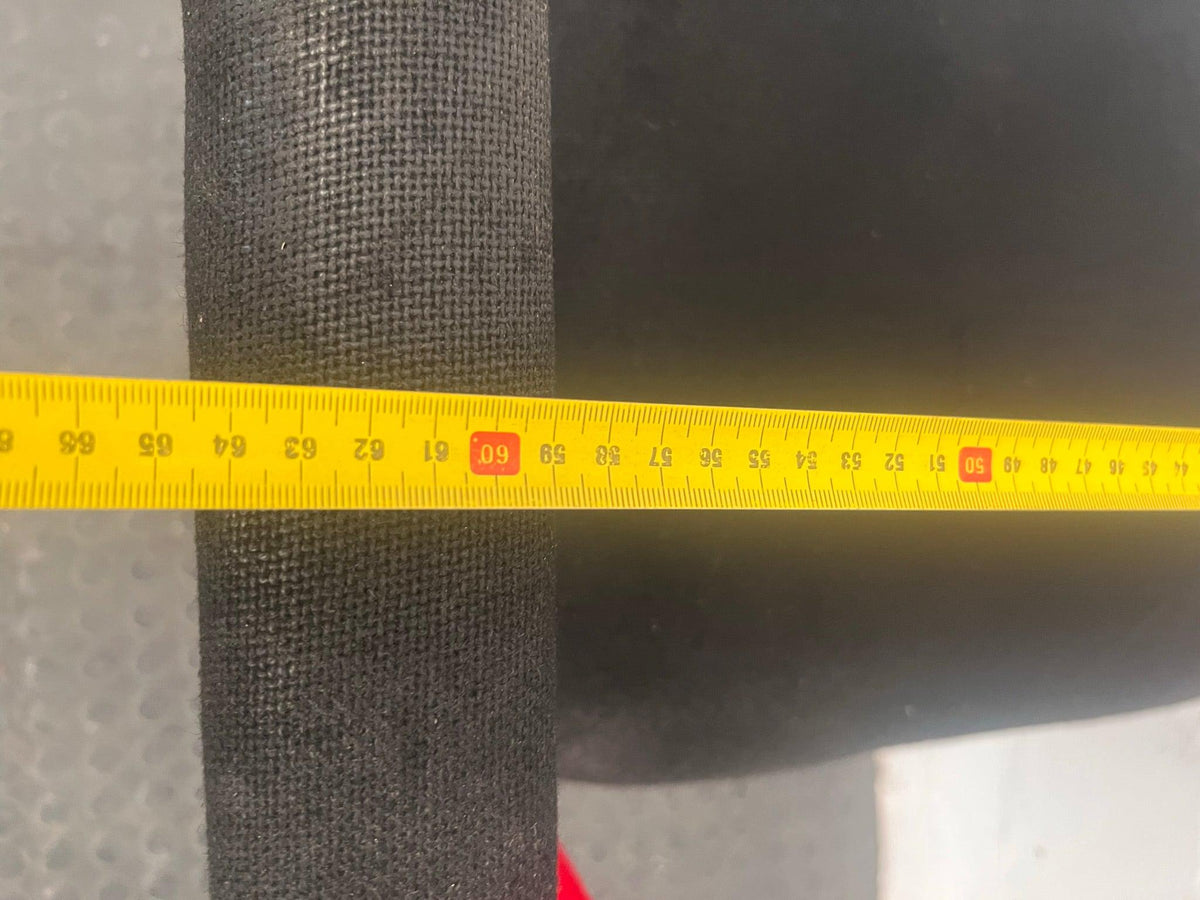 Black Mid-Back Office Chair with Red Frame (Damaged Arm Rests)