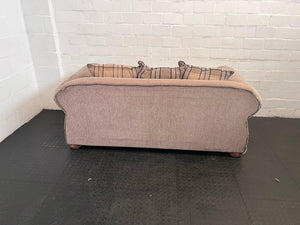 Beige Material 2 Seater Couch - REDUCED