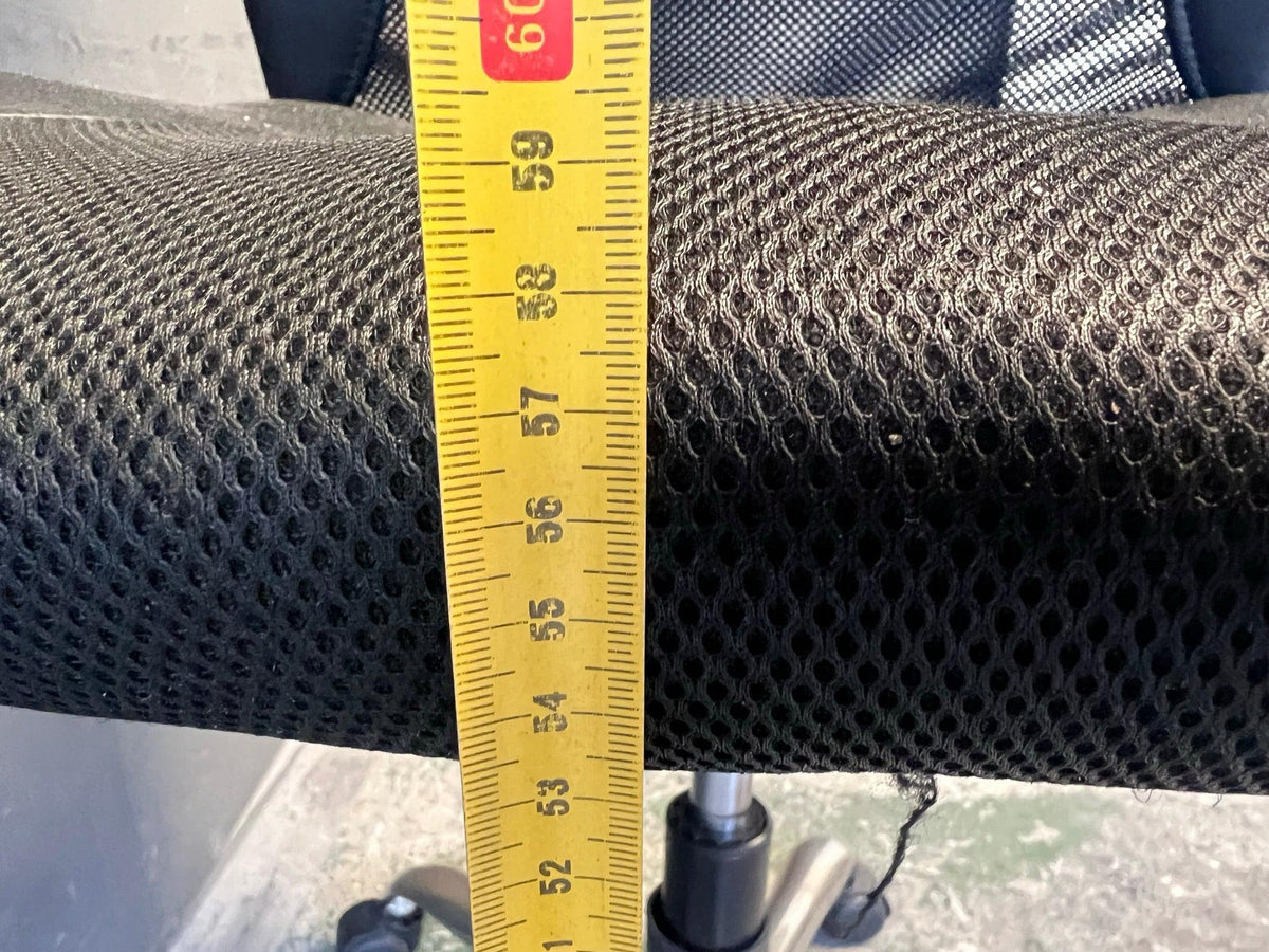 Black Leather High Back Office Chair - Has fabric Damage