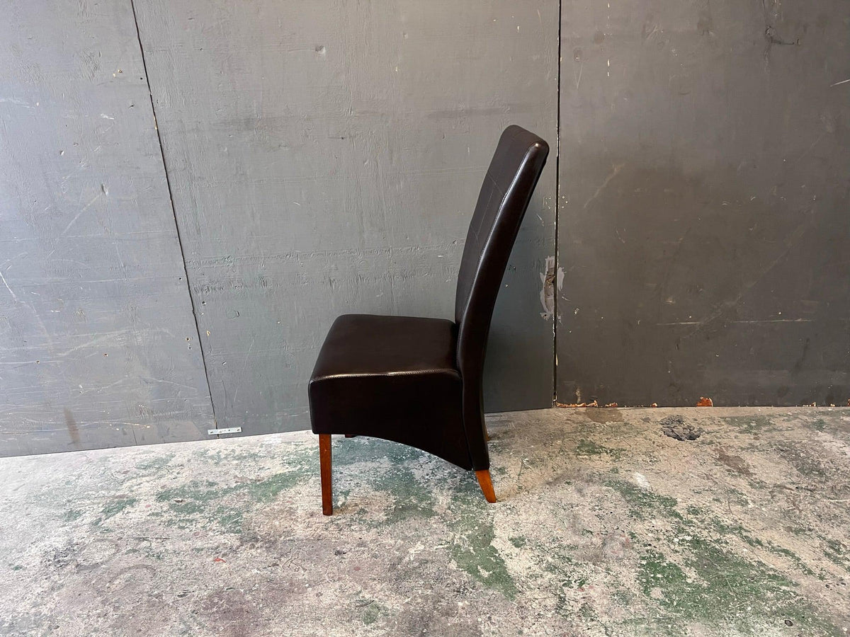 Nespresso Leather Dining Chair (Broken Back) - PRICE DROP