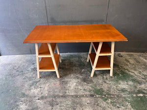 Wooden Trestle Legged Desk