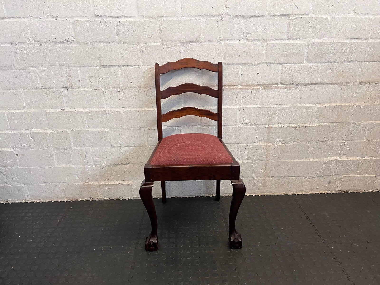 Ball and Claw Red Cushioned Dining Chair - PRICE DROP
