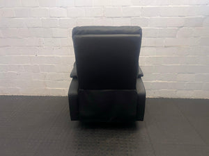 Black Leather 1 Seater Recliner (Damage to Armrests)