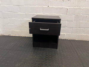 Dark Brown 1 Drawer Bedside Table (Some Chipping/Scratches) - REDUCED