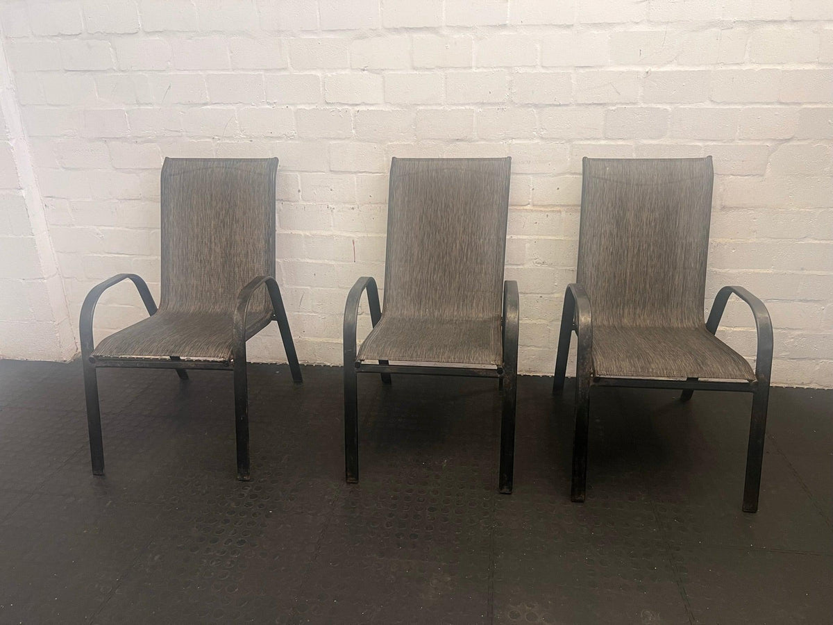 Grey Steel Framed Patio Chair (Slight Rust)