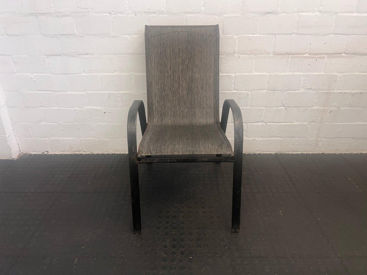 Grey Steel Framed Patio Chair (Slight Rust)