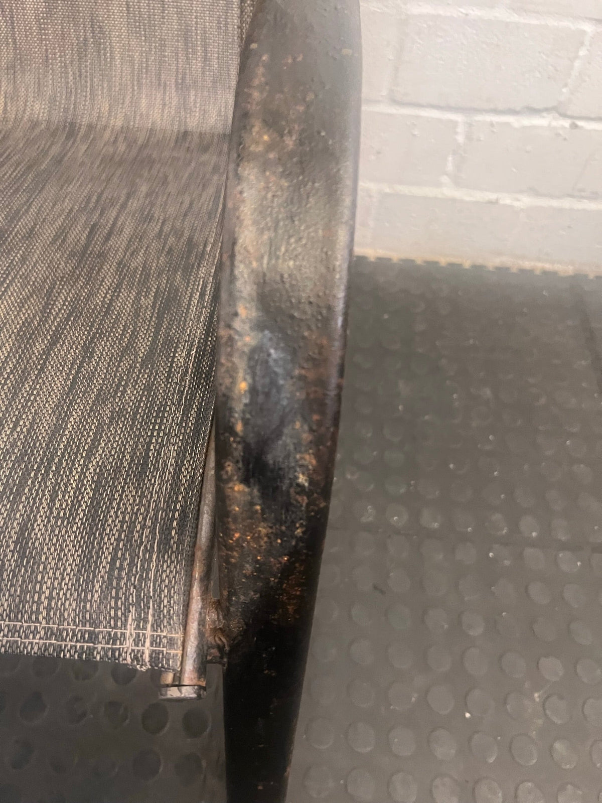 Grey Steel Framed Patio Chair (Slight Rust)