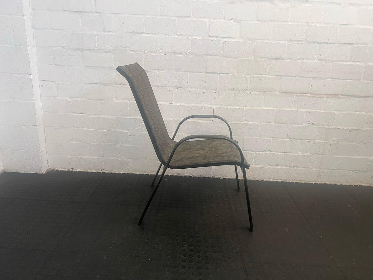 Grey Steel Framed Patio Chair (Slight Rust)