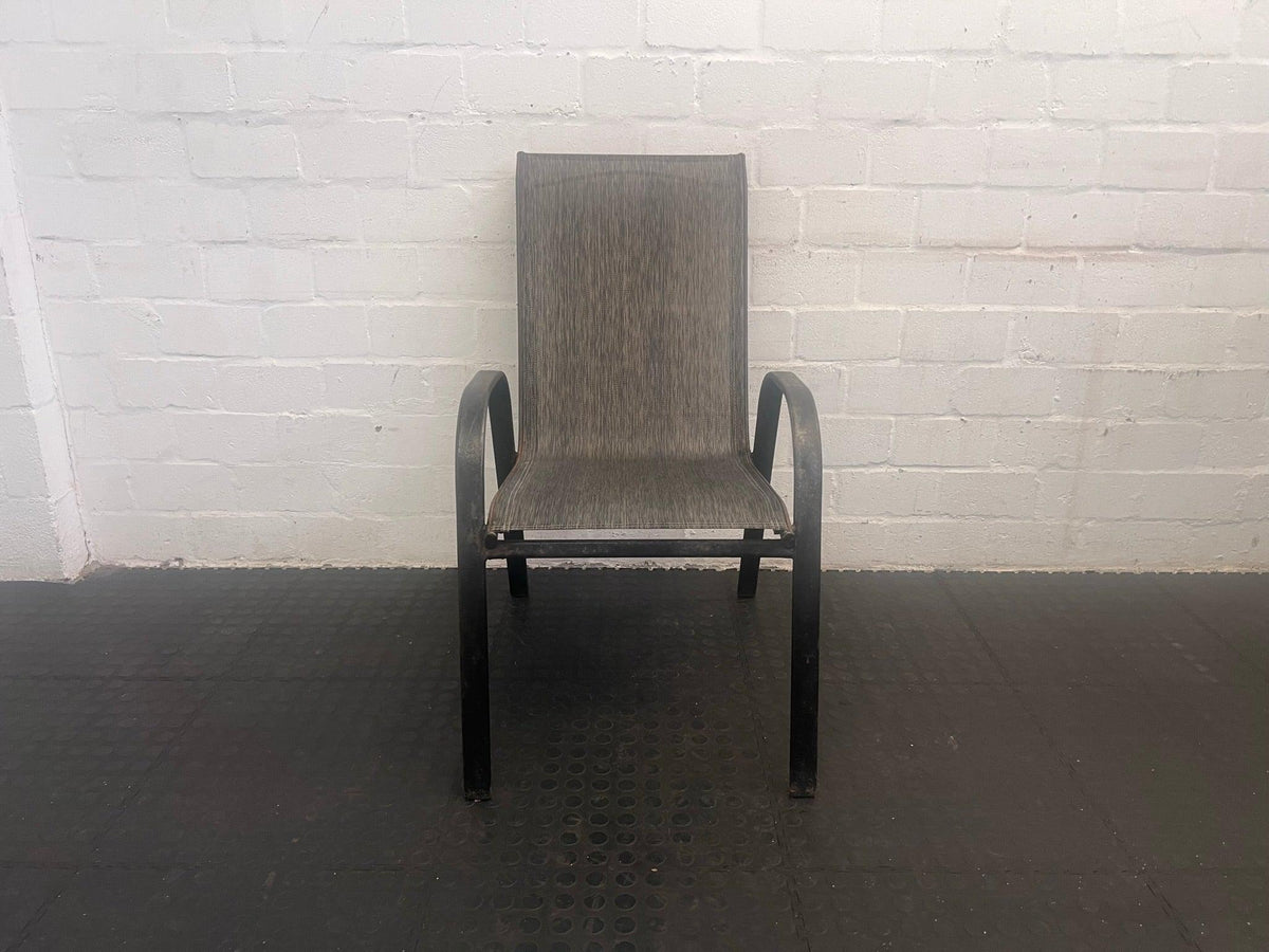 Grey Steel Framed Patio Chair (Slight Rust)