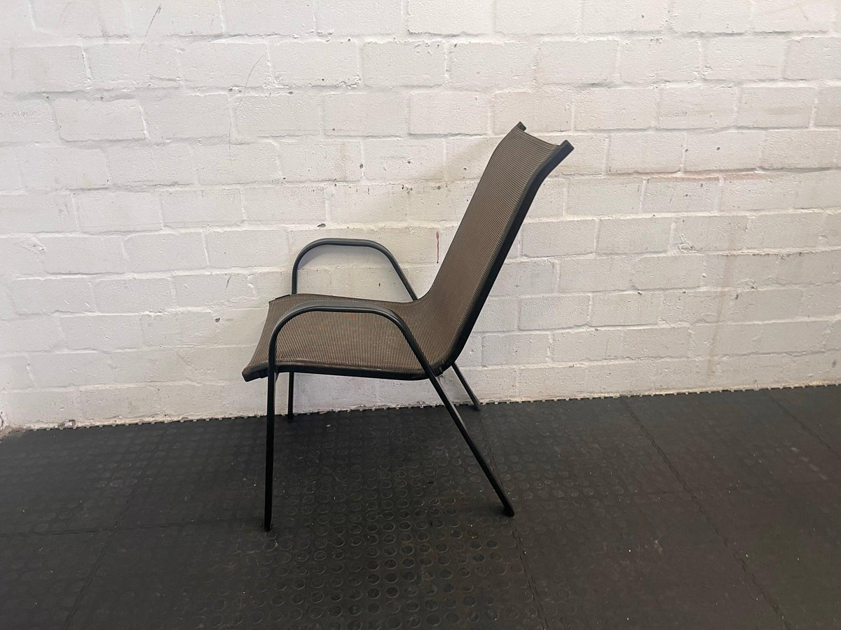 Grey Steel Framed Patio Chair
