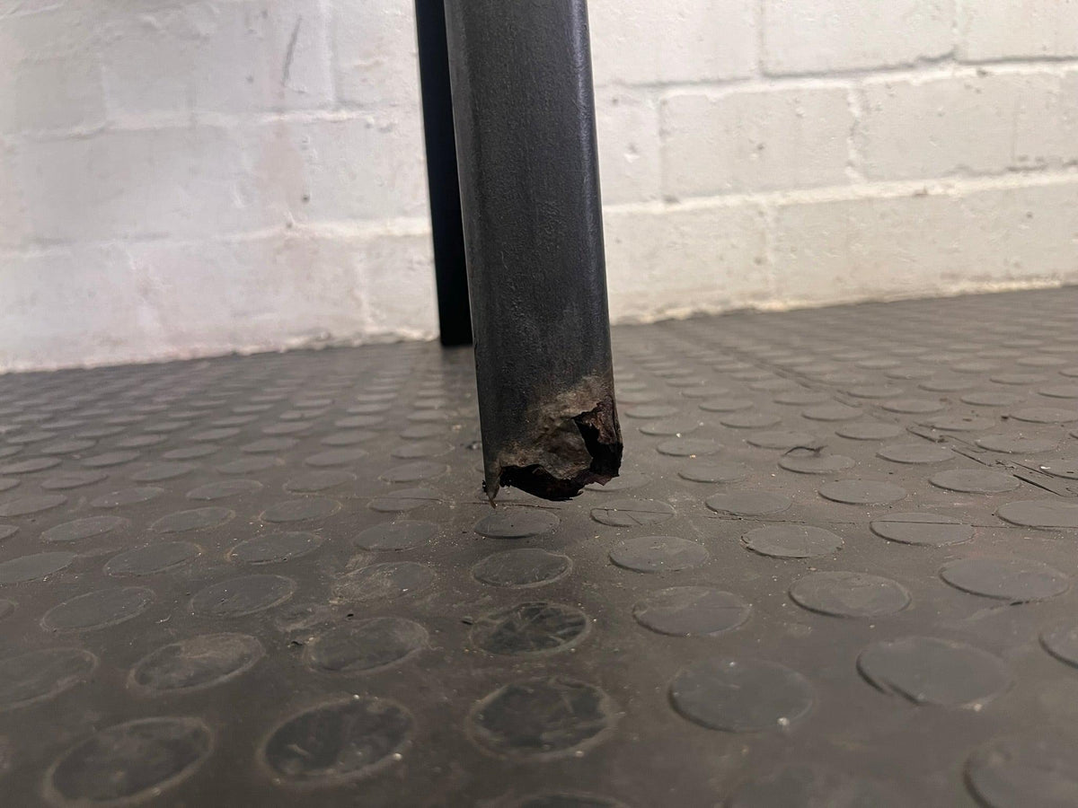 Grey Steel Framed Patio Chair (Damage To Leg/Slightly Shorter)