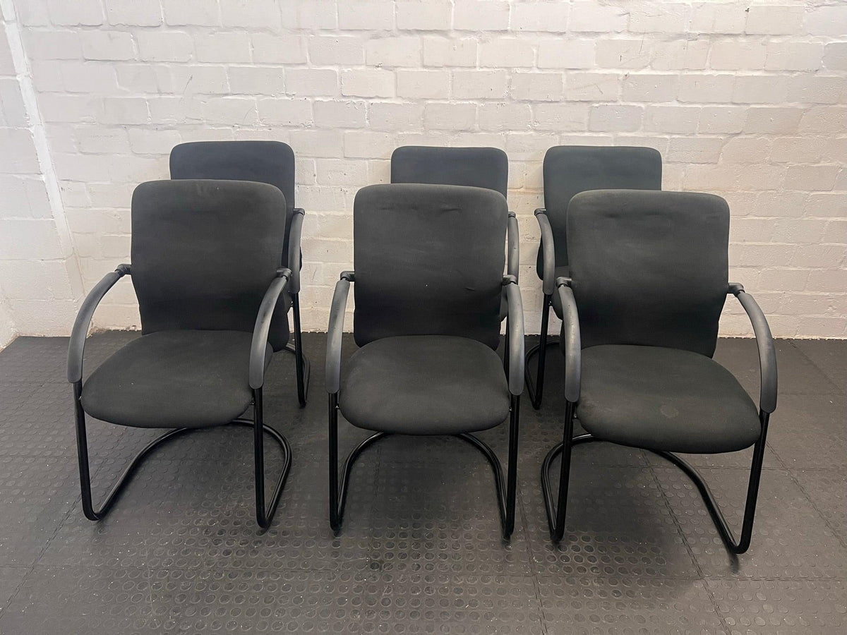 Black Material Mid-Back Office Chair - PRICE DROP