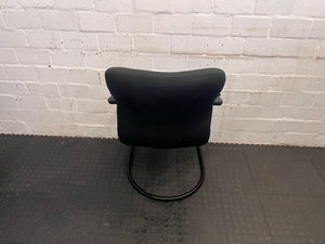 Black Material Mid-Back Office Chair