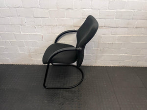 Black Material Mid-Back Office Chair