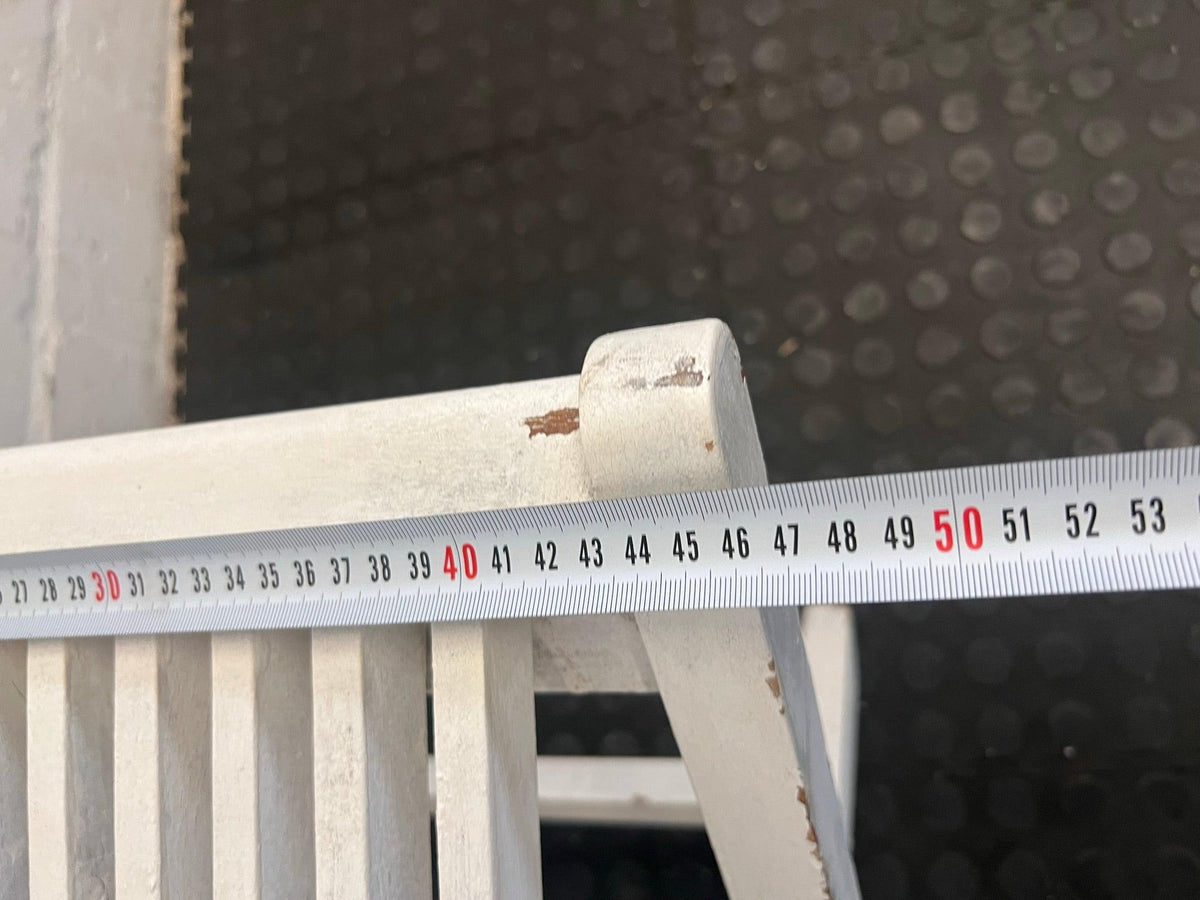 White Slated Patio Chair (Some Chipping)