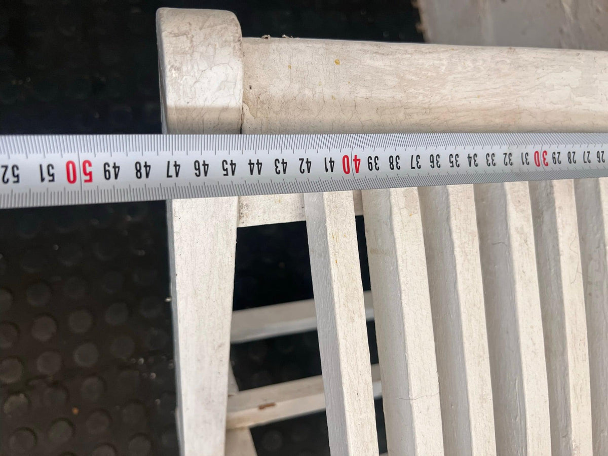 White Slated Patio Chair