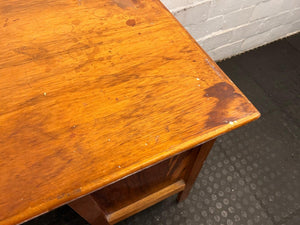 6 Drawer Light Wood Desk (Corner Fixed)