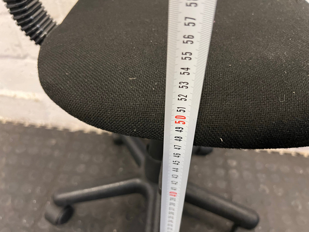 Black Material Mid-Back Desk Chair