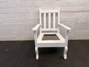 White Wooden Arm Chair