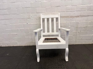 White Wooden Arm Chair