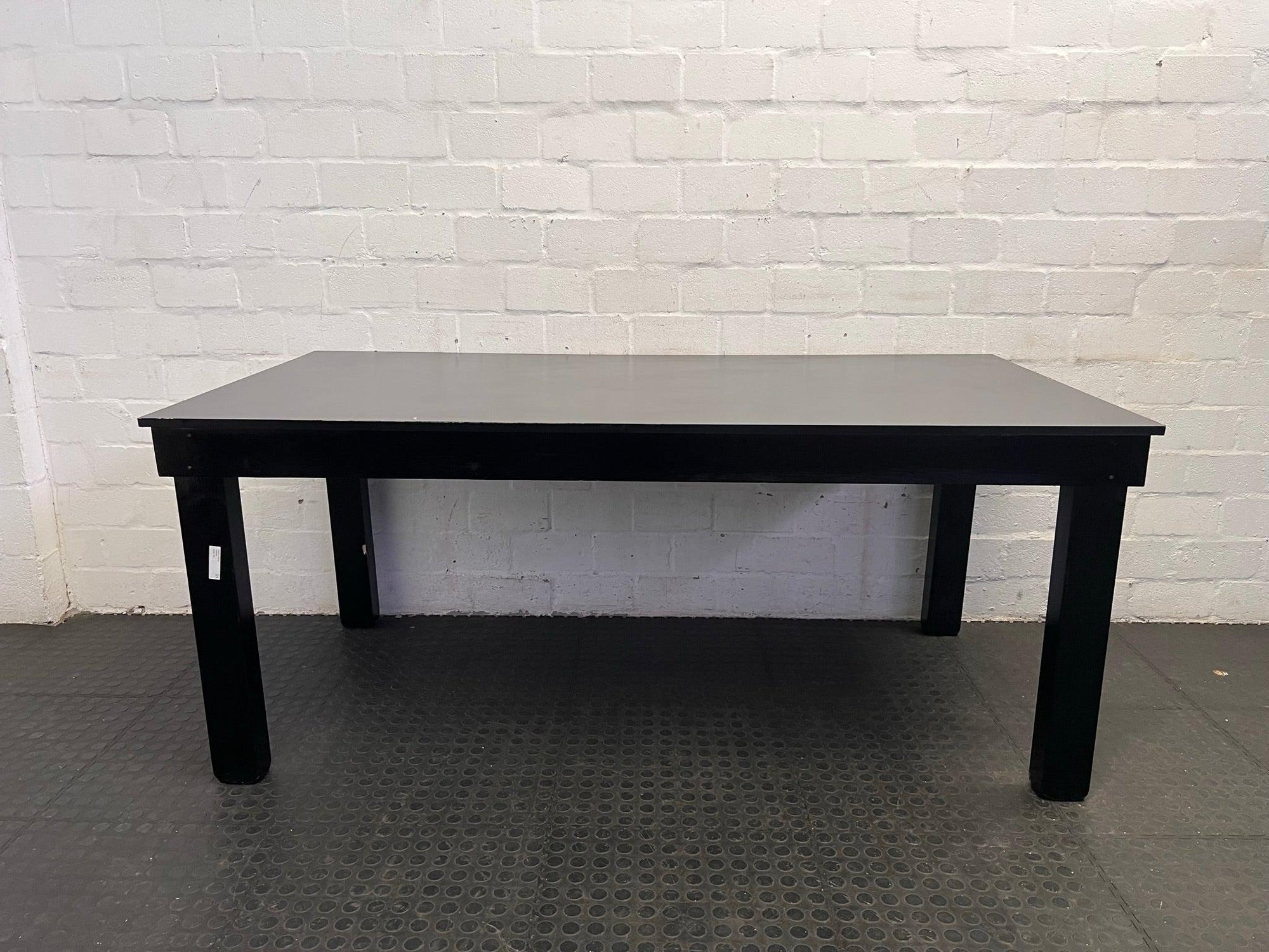 Wooden Black Laminate Dining Table (Some Chipping) - REDUCED