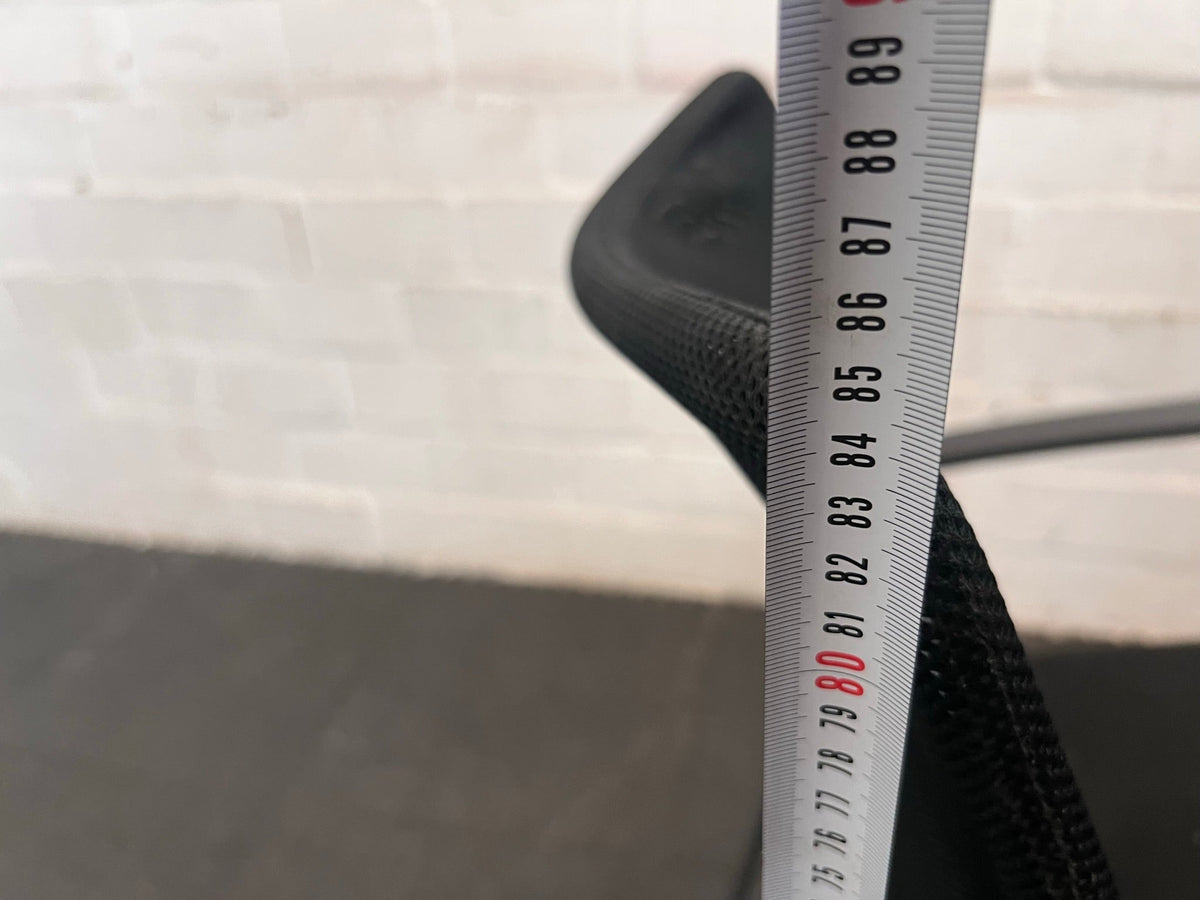 Black Mesh-Back Visitors Chair (Damaged Seat)