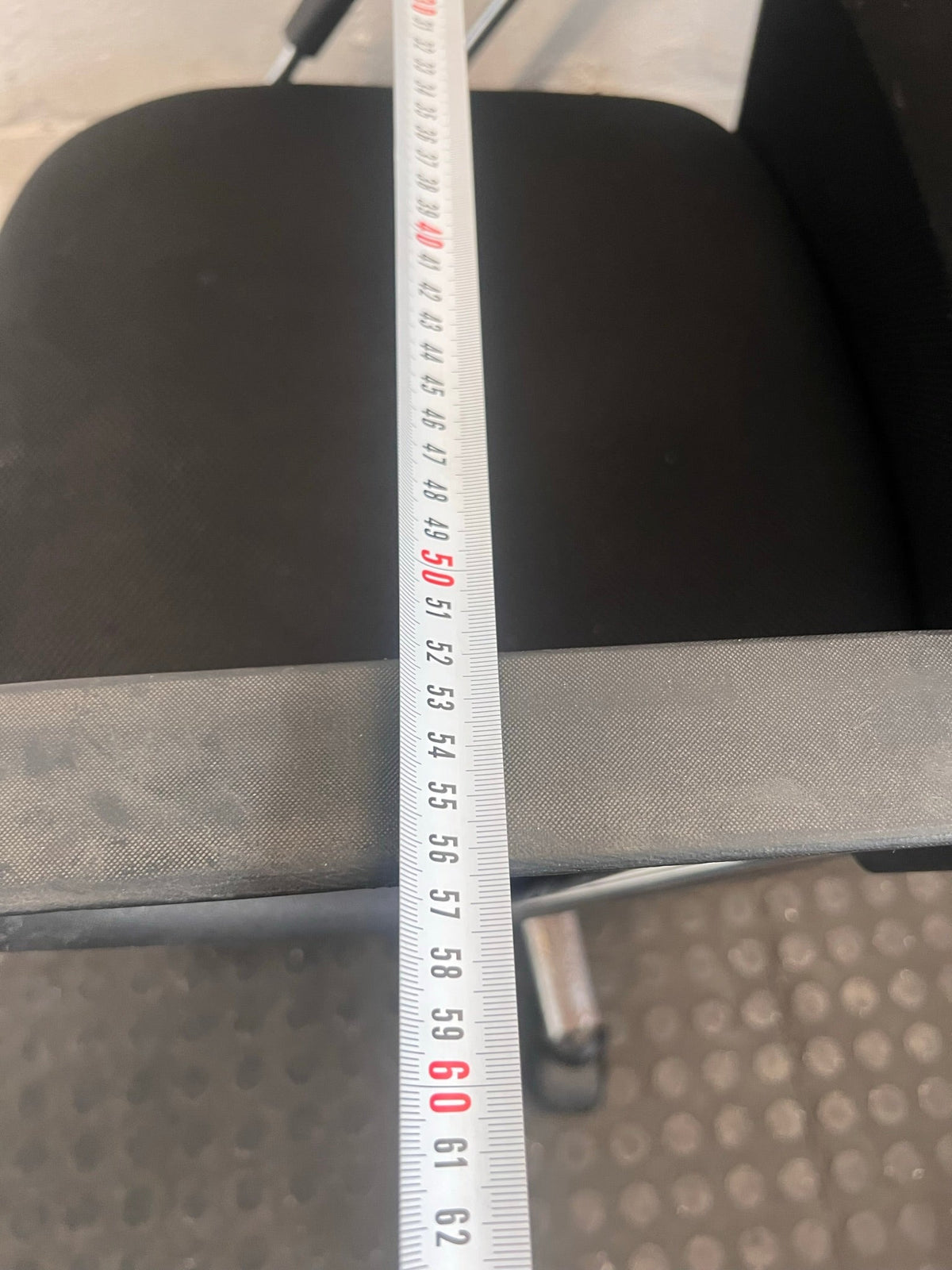 Black Fabric High-Back Office Chair On Wheels (Slight Damage Underneath)