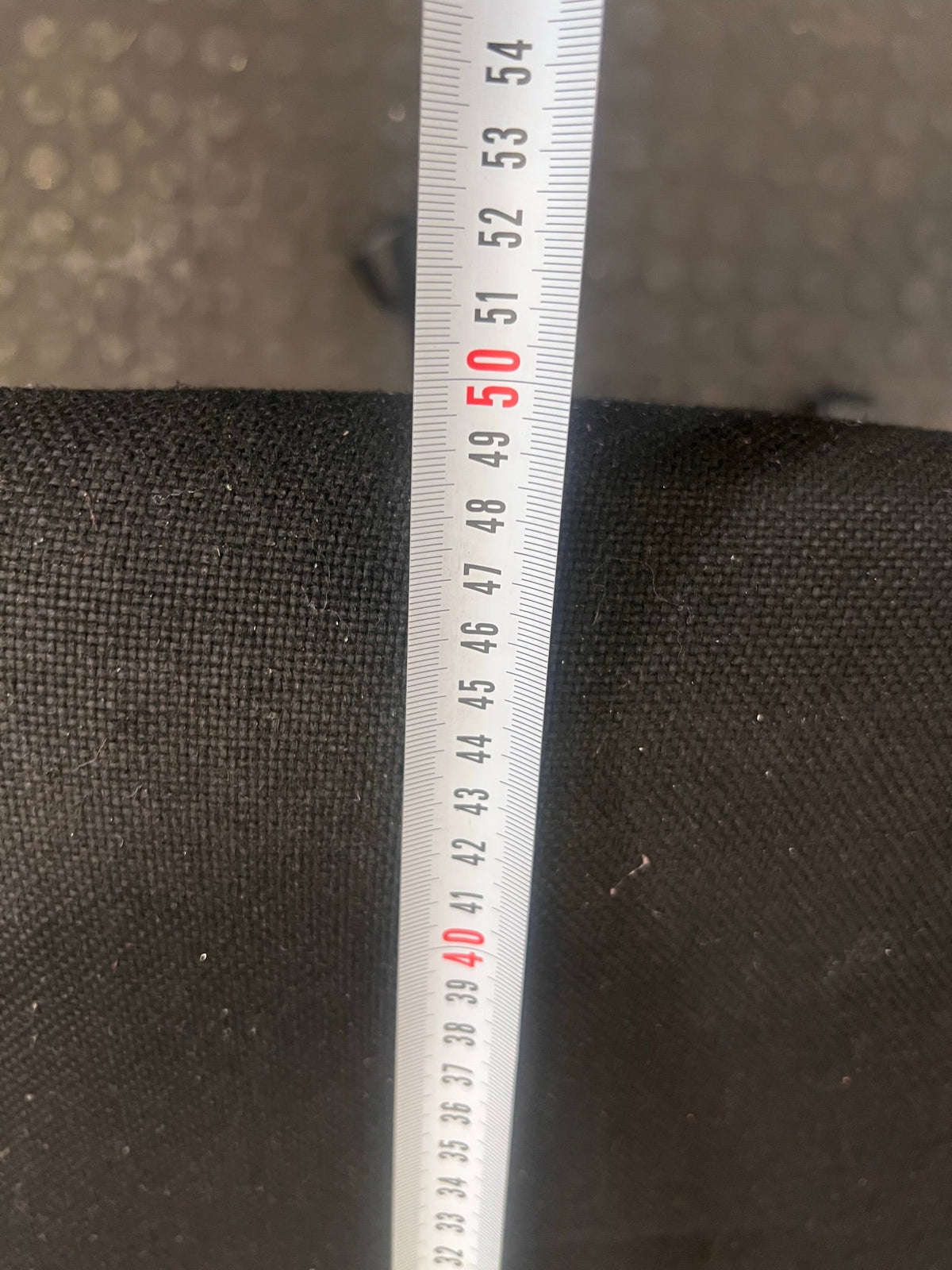 Black Fabric Mid-Back Office Chair On Wheels (No Arms)