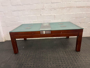 Brown Glass Top Coffee Table - REDUCED